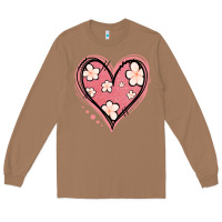 Toasted Coconut floral pink glitter heart Long Sleeve Tee - Jasminsmagicworld