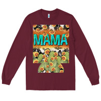 Burgundy Western Mama can cooler Mother's Day Long Sleeve Tee - HowdyJamesFarm