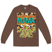 Chestnut Western Mama can cooler Mother's Day Long Sleeve Tee - HowdyJamesFarm