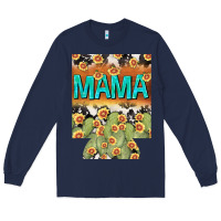 Navy Western Mama can cooler Mother's Day Long Sleeve Tee - HowdyJamesFarm