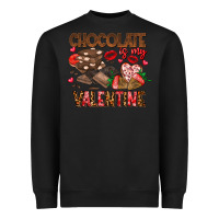 Black Chcolate is my Valentine Heavyweight Sweatshirt - CowhideDigitalArt