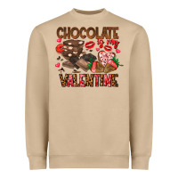 Mushroom Chcolate is my Valentine Heavyweight Sweatshirt - CowhideDigitalArt
