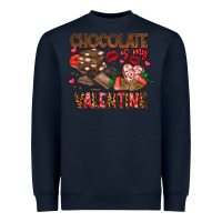 Navy Chcolate is my Valentine Heavyweight Sweatshirt - CowhideDigitalArt