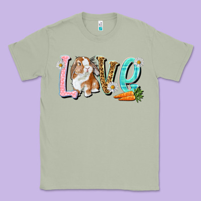 Love Easter Rabbit Classic Tee Designed By Nancycooperartshop
