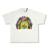 Pistachio mardi gras rainbow and fleur de lis Urban Heavy Tee - CowGirlArtShop
