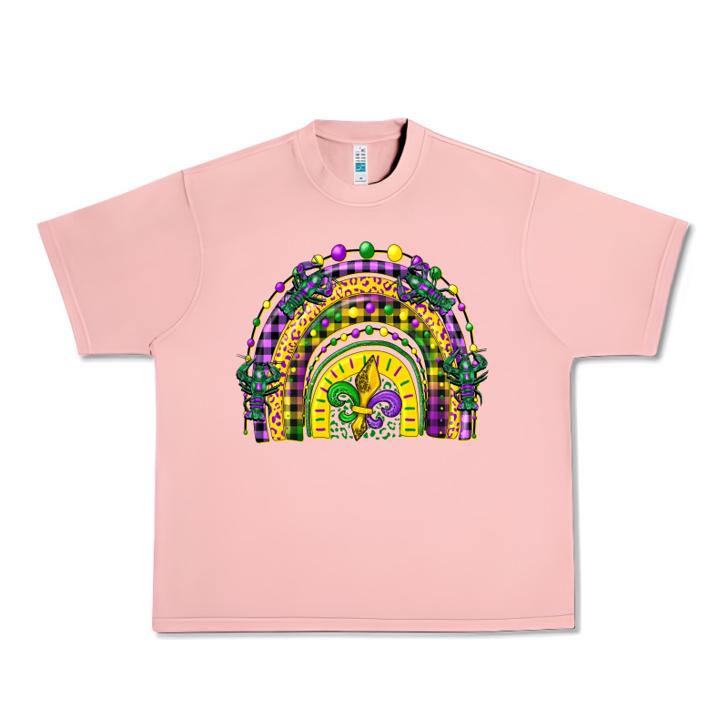 Mardi Gras Rainbow And Fleur De Lis Urban Heavy Tee by CowGirlArtShop | Teevron