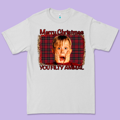 Merry Christmas You Filthy Animal Premium Tee Designed By Bettercallsaul