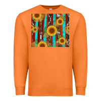 Carrot western sunflower cactus serape and cowhide Premium Sweatshirt - Artiststas