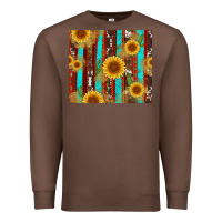Chestnut western sunflower cactus serape and cowhide Premium Sweatshirt - Artiststas