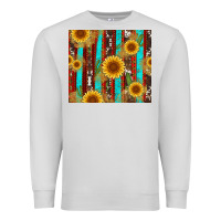 Dove Grey western sunflower cactus serape and cowhide Premium Sweatshirt - Artiststas