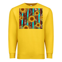 Lemon western sunflower cactus serape and cowhide Premium Sweatshirt - Artiststas