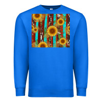 True Royal western sunflower cactus serape and cowhide Premium Sweatshirt - Artiststas