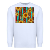 White western sunflower cactus serape and cowhide Premium Sweatshirt - Artiststas