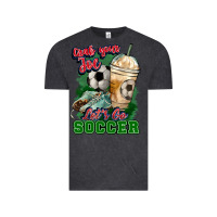 Vintage Black Grab your joe let's go Soccer Vintage Tee - HowdyJamesFarm