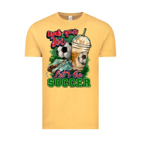 Vintage Mustard Grab your joe let's go Soccer Vintage Tee - HowdyJamesFarm