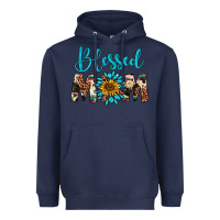 Navy blessed mom Heavyweight Hoodie - Artiststas