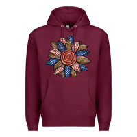 Burgundy american sunflower Premium Hoodie - BundleAndBundleShop