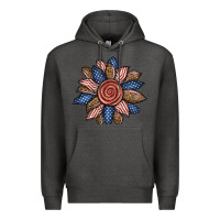 Charcoal Heather american sunflower Premium Hoodie - BundleAndBundleShop