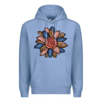 Colony Blue american sunflower Premium Hoodie - BundleAndBundleShop