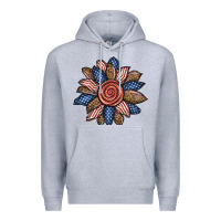 Heather Grey american sunflower Premium Hoodie - BundleAndBundleShop