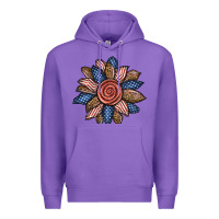 Purple american sunflower Premium Hoodie - BundleAndBundleShop