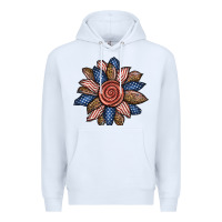 White american sunflower Premium Hoodie - BundleAndBundleShop