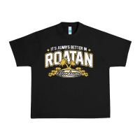 Black Roatan Honduras Souvenir Roatan Gift Travel Urban Heavy Tee - trangStudio