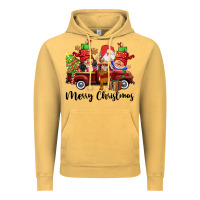 Vintage Mustard merry christmas truck gnomies Vintage Hoodie - CowGirlArtShop