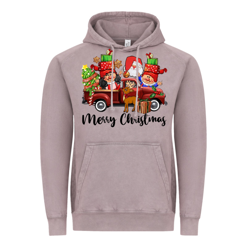 Merry Christmas Truck Gnomies Vintage Hoodie by CowGirlArtShop | Teevron
