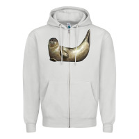 Dove Grey sea seal Zipper Hoodie - LillyAllenDesigns