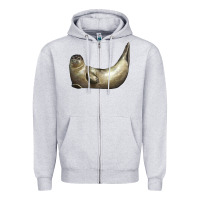 Heather Grey sea seal Zipper Hoodie - LillyAllenDesigns