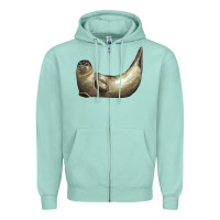 Seafoam sea seal Zipper Hoodie - LillyAllenDesigns