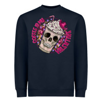 Navy Coffee is my Valentine Heavyweight Sweatshirt - CowhideDigitalArt