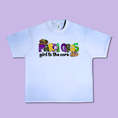 Mardi Gras Girl To The Core Urban Heavy Tee Designed By Cowgirlartshop