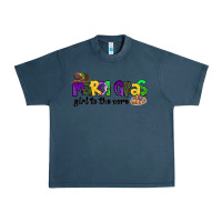 Midnight Navy mardi gras girl to the core Urban Heavy Tee - CowGirlArtShop