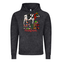 Vintage Black mooey christmas cow Vintage Hoodie - CowGirlArtShop