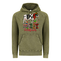 Vintage Olive mooey christmas cow Vintage Hoodie - CowGirlArtShop