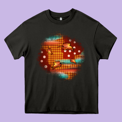 Fall Patch Heavy Core Tee Designed By Jahusdesignshop