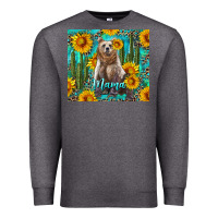 Charcoal Heather mama bear with sunflowers and cactus Premium Sweatshirt - Artiststas