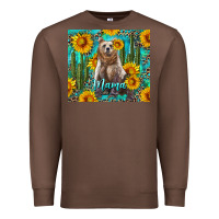 Chestnut mama bear with sunflowers and cactus Premium Sweatshirt - Artiststas
