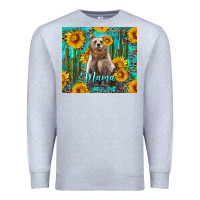 Heather Grey mama bear with sunflowers and cactus Premium Sweatshirt - Artiststas