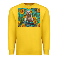 Lemon mama bear with sunflowers and cactus Premium Sweatshirt - Artiststas