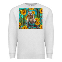 Oatmeal Heather mama bear with sunflowers and cactus Premium Sweatshirt - Artiststas