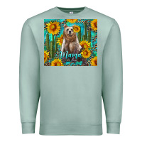 Seafoam mama bear with sunflowers and cactus Premium Sweatshirt - Artiststas