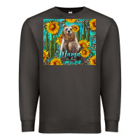 Smoke mama bear with sunflowers and cactus Premium Sweatshirt - Artiststas