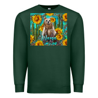 Sports Green mama bear with sunflowers and cactus Premium Sweatshirt - Artiststas