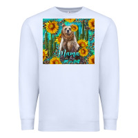 White mama bear with sunflowers and cactus Premium Sweatshirt - Artiststas
