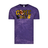 Cloud Purple Game day yellow and black team color Vintage Tee - HowdyJamesFarm