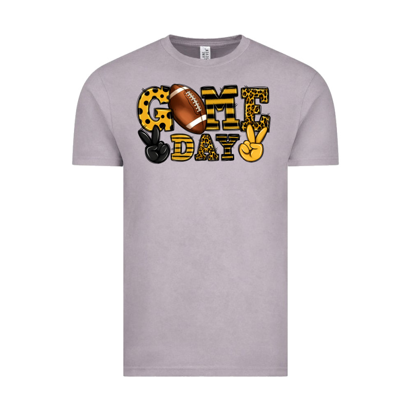 Game Day Yellow And Black Team Color Vintage Tee by HowdyJamesFarm | Teevron