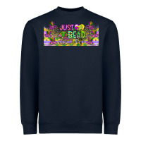Navy Just Bead Heavyweight Sweatshirt - CowhideDigitalArt